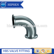 Pipe fittings Sanitary clamp Short 90 degree clamp elbow with straight ends